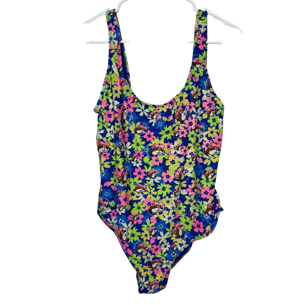 Buc-ees Beaver Floral One Swimsuit Size Medium